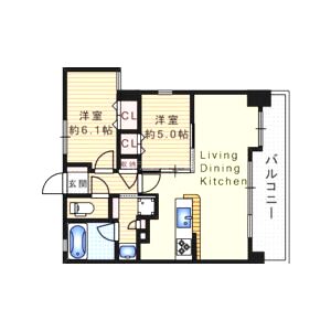 ワコーレ伊丹駅前ウィングスの間取り図