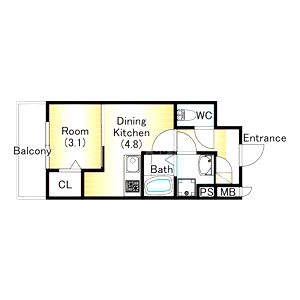 エクスフォート京都聚楽町の間取り図