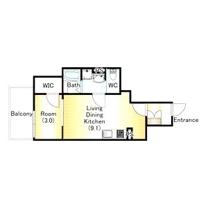 エクスフォート京都聚楽町の間取り図