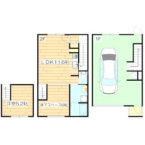 &Space茨木の間取り図