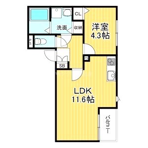 アールグレイコート庄内の間取り図