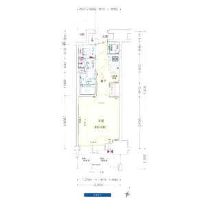 プレサンス塚本グランゲートの間取り図