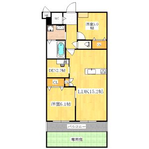 Jacaranda Yard Aの間取り図