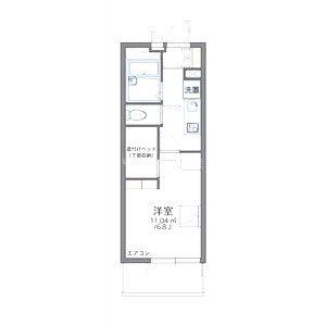 レオパレスハイムモーリーの間取り図