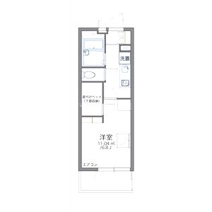レオパレスハイムモーリーの間取り図