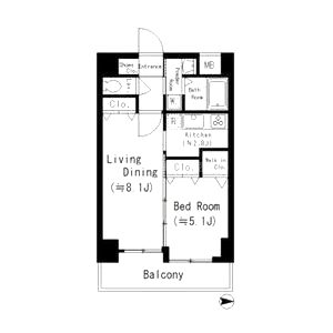 ルーエ五条堀川の間取り図