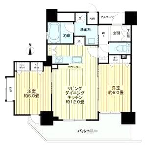 エステムプラザ心斎橋エグゼの間取り図