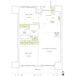 ザ・パークハビオ同心の間取り図