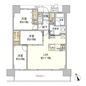 ワコーレ姫路北条口の間取り図