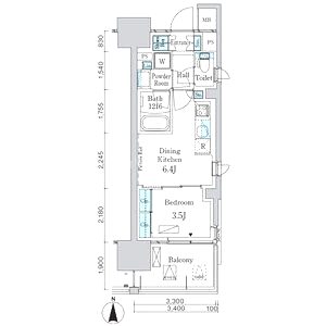 アーバンドルフ天満の間取り図