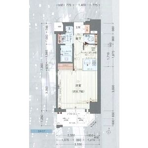 プレサンス梅田北パワーゲートの間取り図