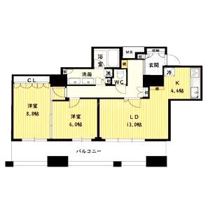 ブランズタワー南堀江の間取り図