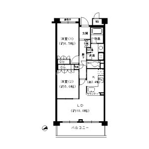 甲子園六石町ハイツの間取り図