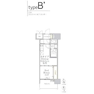アプリーレ阿波座南の間取り図