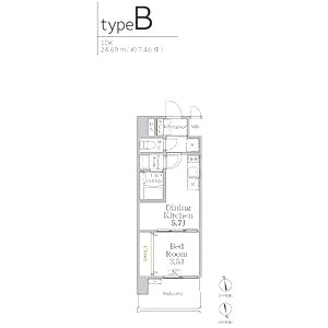 アプリーレ阿波座南の間取り図