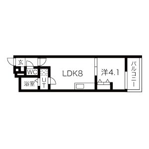 Mirei烏丸五条の間取り図