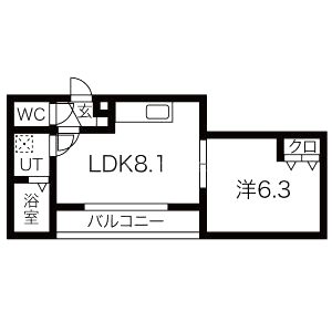 Mirei烏丸五条の間取り図