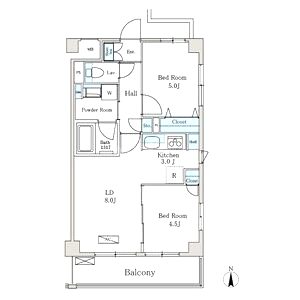 フェリシア江坂の間取り図