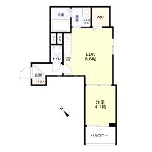 フラッツ六地蔵の間取り図