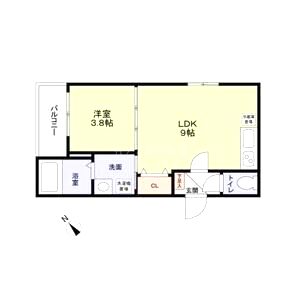 フラッツ六地蔵の間取り図