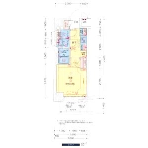 プレサンス海老江ジャルダンの間取り図