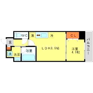 箕面Pleasantの間取り図