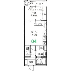 アート摂津富田の間取り図