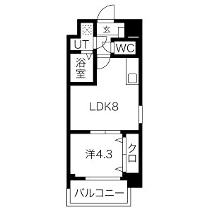 アクアプレイス京都三条朱雀の間取り図