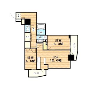 ローレルタワー堺筋本町の間取り図