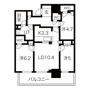 ローレルタワー堺筋本町の間取り図