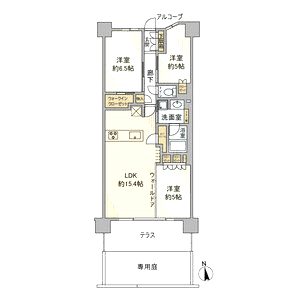 リビオシティ三国ヶ丘の間取り図
