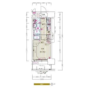 プレサンス難波マジョリティの間取り図