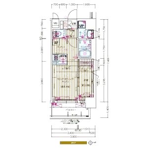 プレサンス難波マジョリティの間取り図