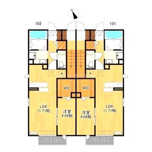 ヌーベルアージュの間取り図