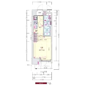 プレサンス OSAKA 西中島リエゾンの間取り図