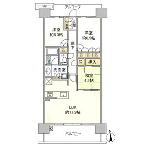 京都桂川つむぎの街ブライトスクエアの間取り図
