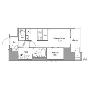 ワールドアイ大阪城EASTアドバンスの間取り図