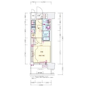 プレサンス東小橋エレディータの間取り図