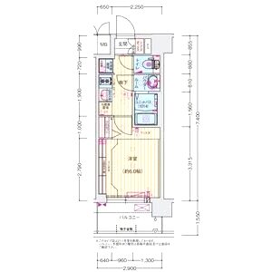 プレサンス東小橋エレディータの間取り図