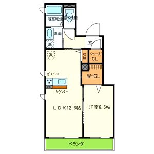 マシコット瓦林の間取り図