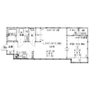 アート萱島East Aの間取り図