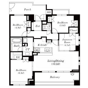 パークホームズ千里佐竹台の間取り図