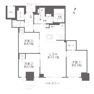 大阪ひびきの街 ザ・サンクスタワーの間取り図