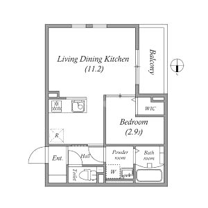 Amour Ville 江坂の間取り図