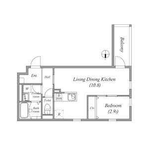 Amour Ville 江坂の間取り図