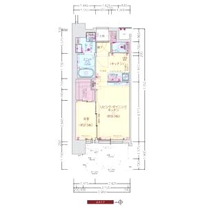 プレサンス江坂ベルフィーヌの間取り図
