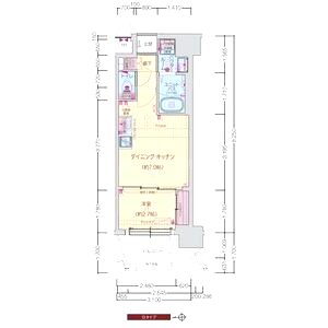 プレサンス江坂ベルフィーヌの間取り図