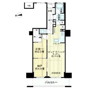 さきタワー・サンクタス尼崎駅前の間取り図