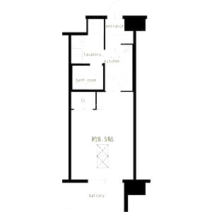 EbyU新大阪の間取り図