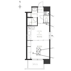 EbyU新大阪の間取り図